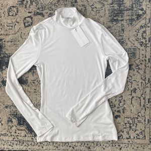 Vici White Mock Neck Top